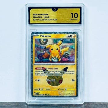 Pokémon Graded card - Pikachu 028 - 30th Anniversary –