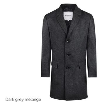 2dekans | L Dark Grey Melange wool herringbone over coat, Ophalen of Verzenden, Nieuw