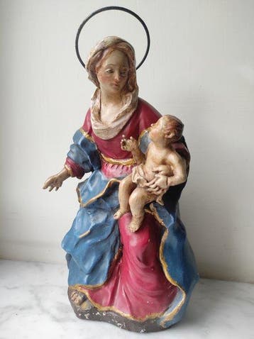 sculptuur, Presepe Napoletano - Sacra famiglia - 26 cm -