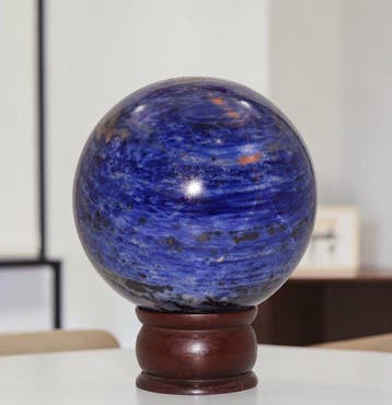 KAM’R GEM | Massieve Blauwe Sodalietbol 1,60 kg – 105 mm