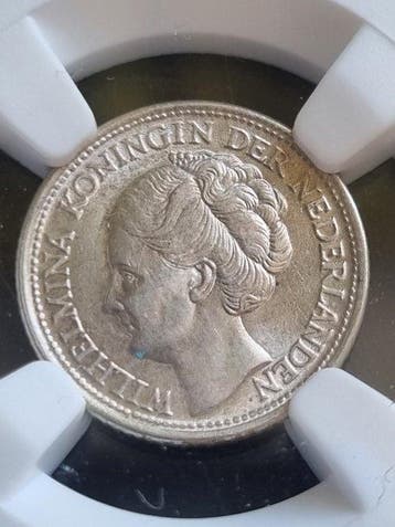 Nederland. Wilhelmina. 10 Cents 1944P NGC slab (Zonder