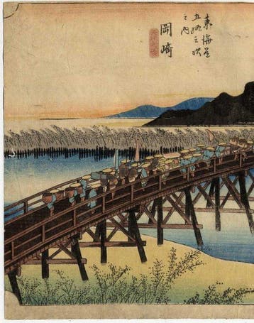 Okazaki: Yahagi-brug uit de serie De Drieenvijftig Stations