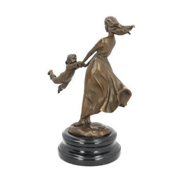 Milo (1910-1978) - sculptuur, Mutter und Kind Bronzeskulptur