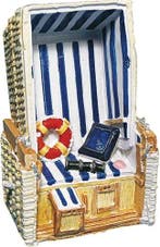 Strandstoel Polyresin Maritiem 11 cm 1 stuk, Nieuw