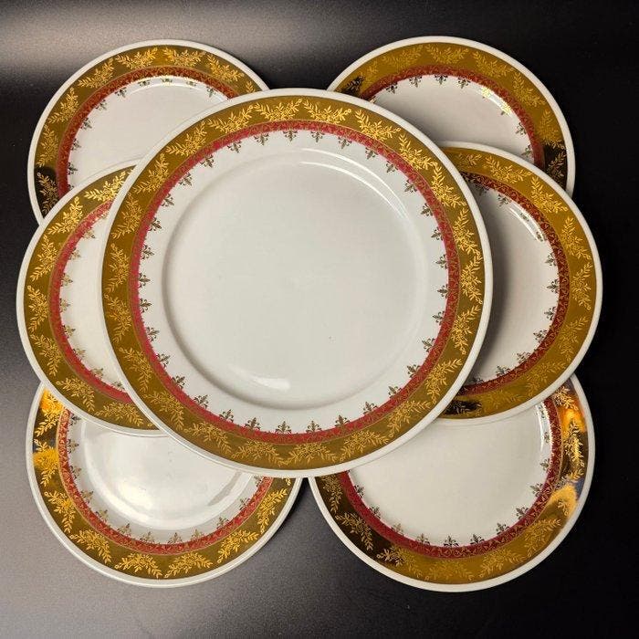 Haas & Czjzek - Dessertservies (7) - Porselein, Antiquités & Art, Antiquités | Meubles | Tables