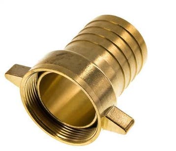 G 2 x 50mm Messing Slangpilaar met NBR Afdichting en, Verzenden
