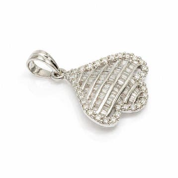 Hanger - 14 karaat Witgoud - 1.13ct. tw. Diamant