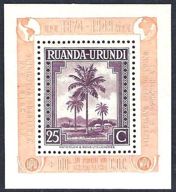Ruanda-Urundi 1949 - Blocs UPU (provenant des blocs