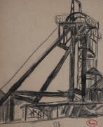 Maximilien Luce (1858-1941) - Le chevalet de mine, Antiquités & Art