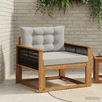 vidaXL Buiten Midden Sofa Naturel, Huis en Inrichting, Verzenden, Nieuw
