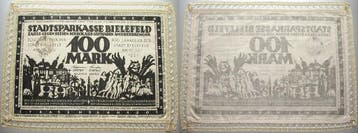 100 Mark 15 7 1921 Stadtsparkasse Bielefeld, Verzenden