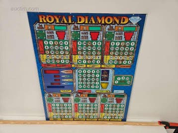 Originele frontplaat van bingo- en spelautomaat..., Collections, Machines | Machines à sous