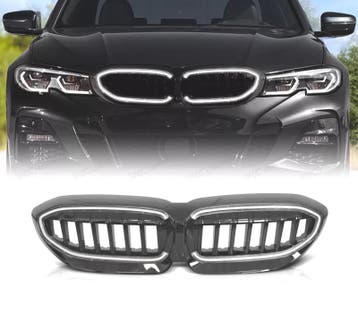 GRILLE BMW G20 G21 19-22 NOIR BRILLANT LED, Autos : Pièces & Accessoires, Verzenden