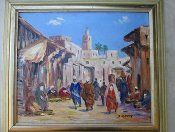 Retaux Bruno (1947) - Vue de Marrakech Maroc