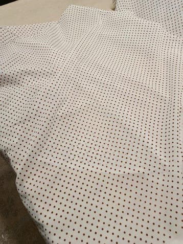 Fantastica tenda vintage a pois marroni - made in Italy -