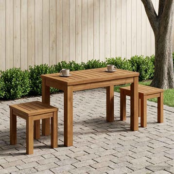 vidaXL Salontafel Naturel 60,5 x 30 x 36 cm Massief Acacia, Verzenden, Nieuw