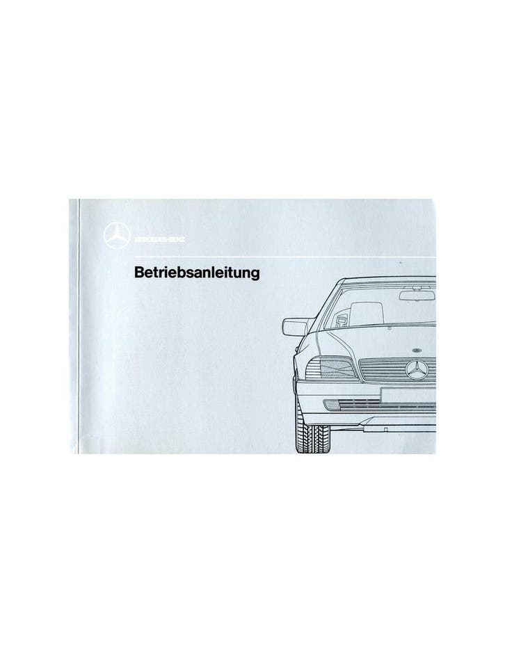 1989 MERCEDES BENZ SL KLASSE INSTRUCTIEBOEKJE DUITS, Auto diversen, Handleidingen en Instructieboekjes, Ophalen of Verzenden
