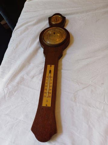 Figuur - Barometers 5x 1e en 2e helft 20e eeuw. (5) - Hout, Antiek en Kunst