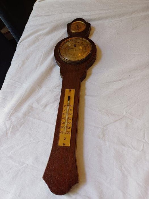 Figuur - Barometers 5x 1e en 2e helft 20e eeuw. (5) - Hout, Antiek en Kunst, Antiek | Speelgoed