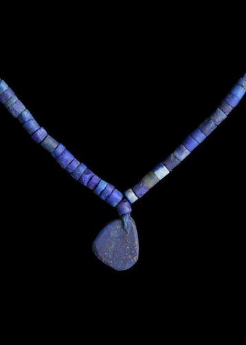 West-Aziatisch lapis lazuli Kleine kralenketting (Zonder
