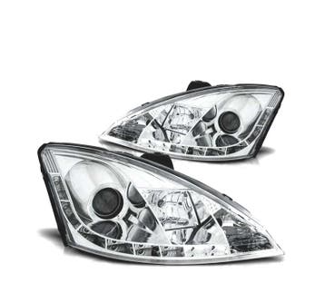 Phares Led Daylight Pour Ford Focus 1 98-01 Chromé, Verzenden