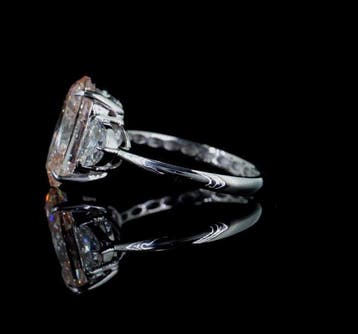 Zonder minimumprijs - Ring - 14 karaat Witgoud - 5.82ct. tw.