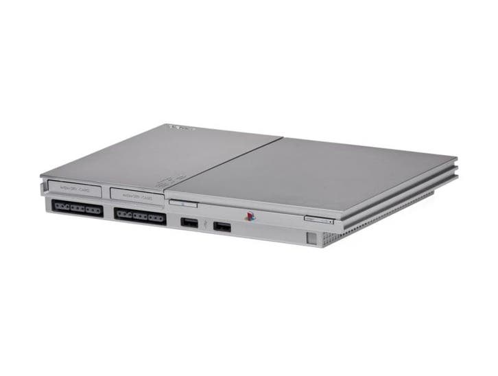 Playstation 2 Console Slim Zilver - Leest Geen Disc, Games en Spelcomputers, Spelcomputers | Sony PlayStation 2, Zo goed als nieuw