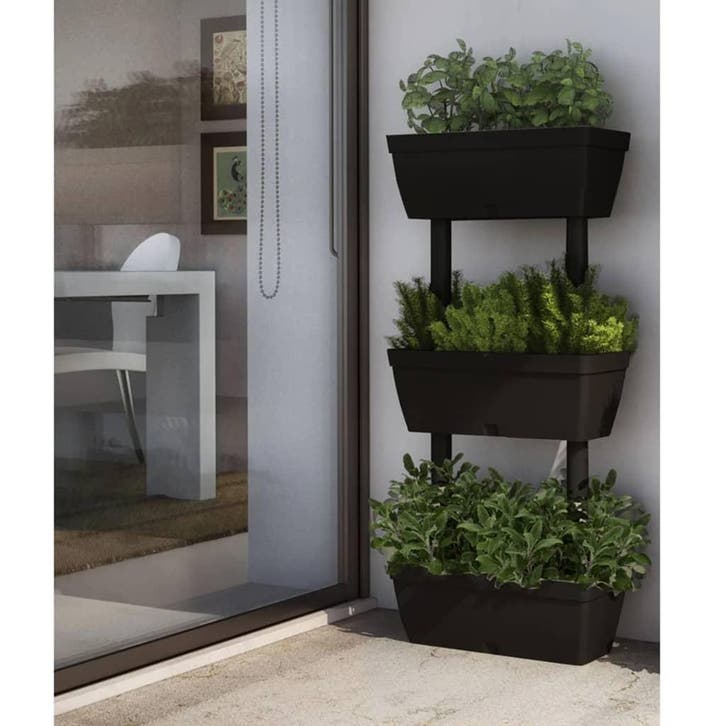 vidaXL Plantenbakken 6 st 100 cm antracietkleurig, Tuin en Terras, Bloempotten, Nieuw, Verzenden