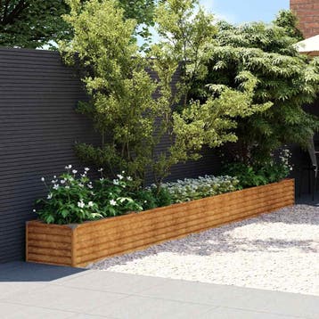 vidaXL Verhoogde tuinbak 482x50x36 cm cortenstaal, Tuin en Terras, Verzenden, Nieuw
