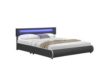 Veiling - Gestoffeerd Bed - 180 x 200 cm - Grijs - LED Verli, Huis en Inrichting, Slaapkamer | Bedden, Nieuw