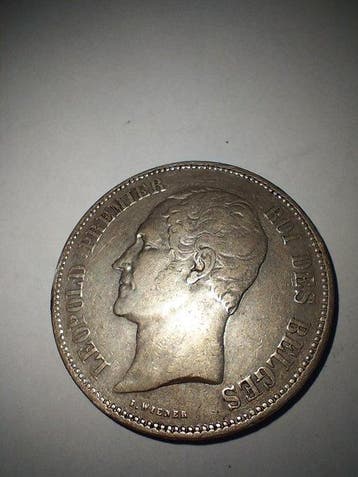België. Leopold I. 5 Francs 1849 (Zonder minimumprijs)