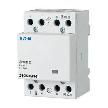 Eaton Installatiemagneetschakelaar 230VAC 50Hz 3NO+1NC 63A, Doe-het-zelf en Bouw, Elektriciteit en Kabels, Verzenden, Nieuw