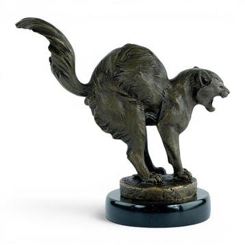 Charles Paillet (1871-1937) - after - sculptuur, Chat, Antiquités & Art