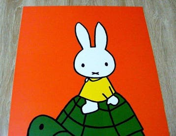 Dick Bruna - Miffy riding on turtle - Jaren 2000