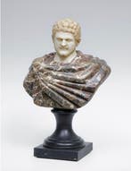 Buste, Busto del emperador Caracalla - 39 cm - Marmer, Antiek en Kunst