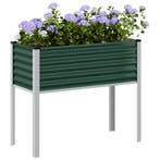 vidaXL Plantenbak Groen 100x45x90 cm Staal, Verzenden, Nieuw