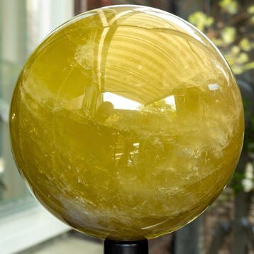 Large Citrine crystal sphere Kristal - Hoogte: 13.7 cm -