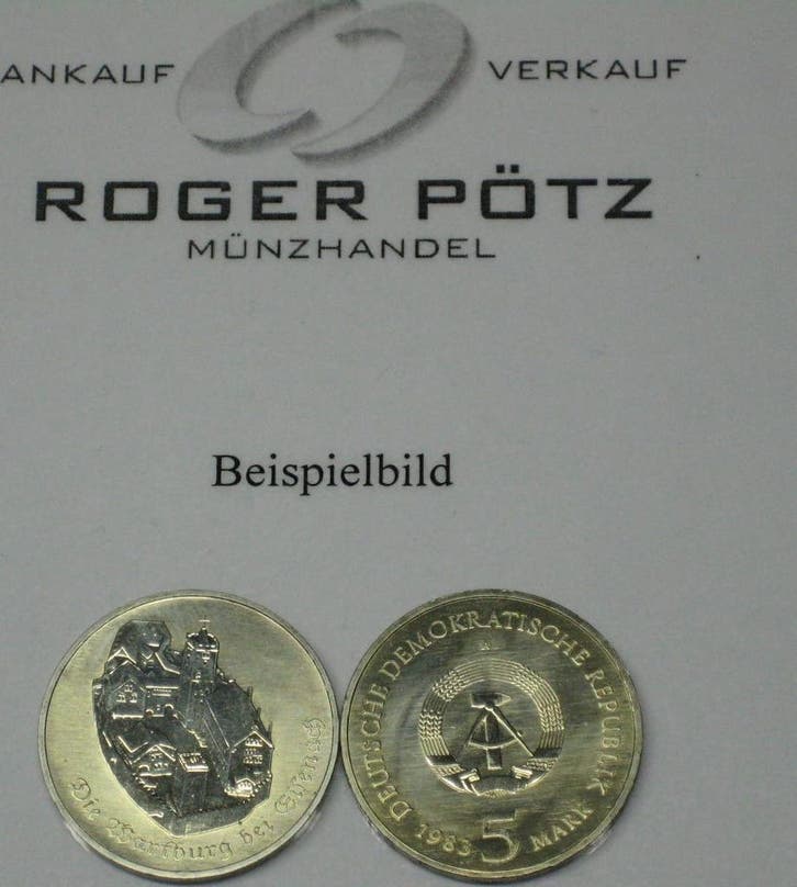 Ddr 5 Mark Wartburg bei Eisenach 1983 st, Postzegels en Munten, Munten | Europa | Niet-Euromunten, België, Verzenden