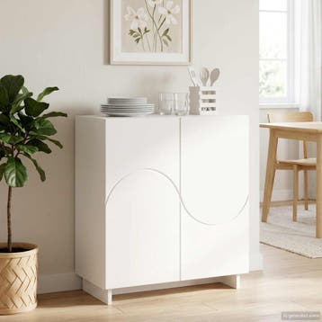 vidaXL Dressoir Wit 67 x 34,5 x 75 cm Bewerkt hout, Verzenden, Nieuw