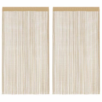 vidaXL Draadgordijnen 100x250 cm beige 2 st, Huis en Inrichting, Verzenden, Nieuw