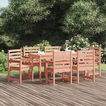 vidaXL 7-delige Tuinset massief douglashout, Verzenden, Nieuw, Tuinset