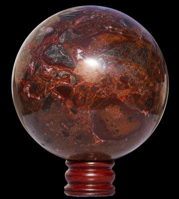 Museumkwaliteit 8,3 kg Bruine breccieerde jaspisbol - India