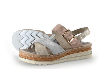 Rieker Sandalen in maat 39 Beige, Verzenden, Beige, Sandalen of Muiltjes, Gedragen