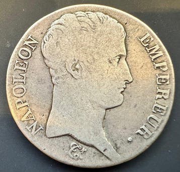 France. Napoléon I (1804-1814). 5 Francs 1806-BB, Strasbourg