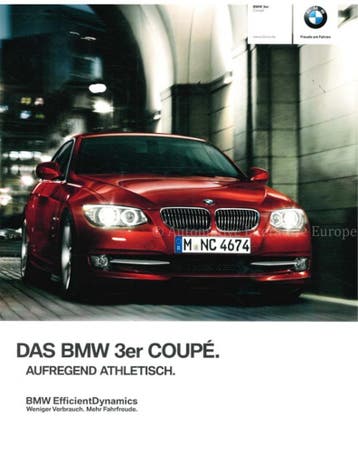 2013 BMW 3 SERIE COUPÉ BROCHURE DUITS