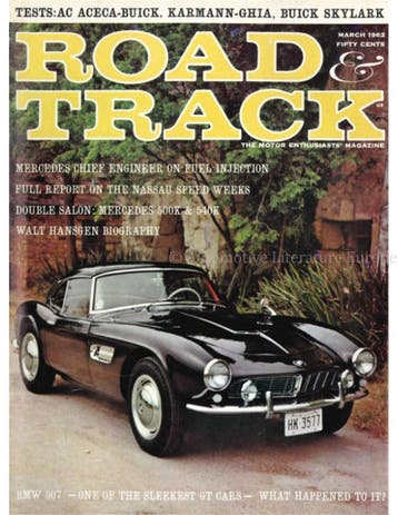 1962 ROAD AND TRACK MAGAZINE MAART ENGELS, Ophalen of Verzenden, Nieuw