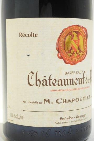 1994 M. Chapoutier, Barbe Rac - Châteauneuf-du-Pape - 1, Verzamelen, Nieuw