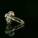 Opaal - Zilver, S925 Zilveren opaal- en kwartsring - Ring, Antiek en Kunst