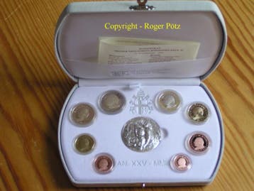 3,88 Euro munten set 2003 Pp Vatikan im Originaletui Ovp, Verzenden