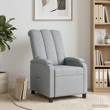 vidaXL Recliner Lichtgrijs Stof, Verzenden, Nieuw